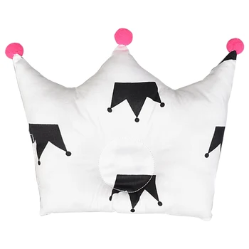 

Newborn Cute Baby Pillow Sleeping Protective Infant Cotton Blend Crown Shape Travel Cushion Positioning Prevent Flat Head Soft