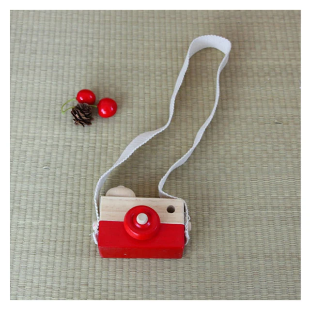 Cute Wooden Toy Camera Camera Photography Prop Decoration Baby Kids Hanging  Children Educational Toy Birthday Christmas Gifts 5