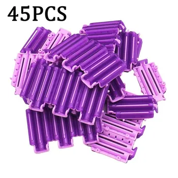 

45pcs Hair Rollers Invisible Root Fluffy Clamps Wave Perm Rod DIY Bars Corn Clips Corrugation Hair Curler Curling Styler