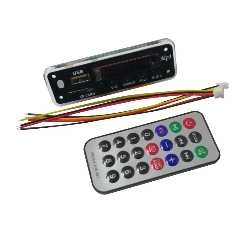 

DC 12V Automobile Car Bluetooth MP3 WMA FM AUX Decoder Board Plate Audio Module SD Card USB Radio Car MP3 Speaker Accessories