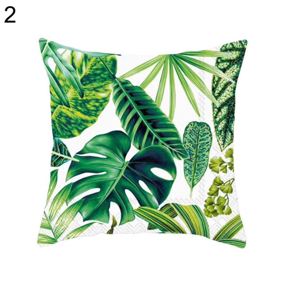 Лист тропического растения, съемный мягкий чехол для подушки, наволочка для дивана, кровати, автомобиля, кафе, офиса, домашнего декора - Цвет: 2