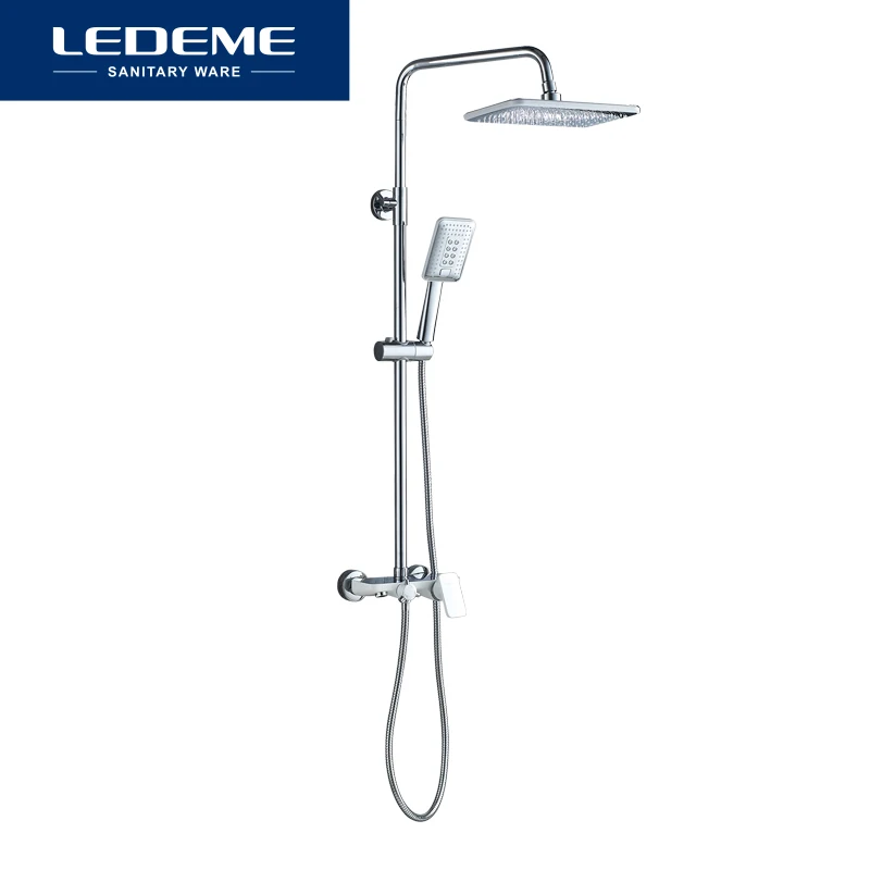 LEDEME Shower Sets Bathroom Shower Faucets Hot And Cold Mixer Brass Faucet Bathtub Mixer Bathroom Faucet L2421W