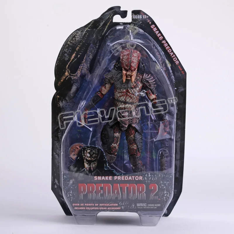 NECA Хищник 2 стража змея Сталкер хищник, ПВХ Фигурки коллекционные игрушки " 18 см - Цвет: Snake Predator