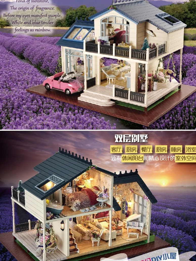 

Children Assembled Model GIRL'S 3D Puzzle Model DIY Educational Toy Villa Handmade to Send His Girlfriend Unisex Universal