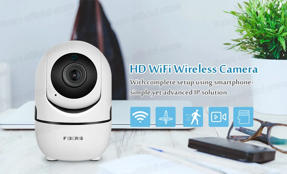 Fuers 1080P IP Camera Tuya Smart Surveillance Camera Automatic Tracking Smart Home Security Indoor WiFi Wireless Baby Monitor