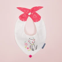 Милые детские нагрудники с рисунком Слюнявчики мягкие дышащие удобные регулируемые размеры для малышей от до 3 лет