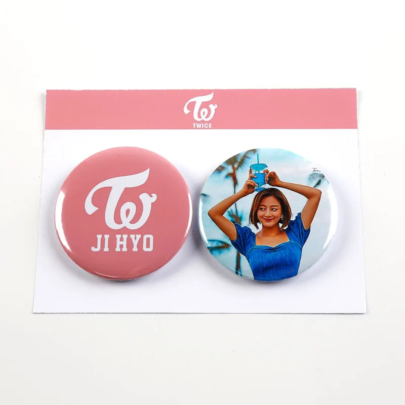 JI HYO Два новых альбома Feel специальные значки Броши заколки грудь Fancy You JUNG YEON SANA MINA NA YEON TZUYU MOMO DAHYUN JI HYO LJJ621 - Окраска металла: JI HYO