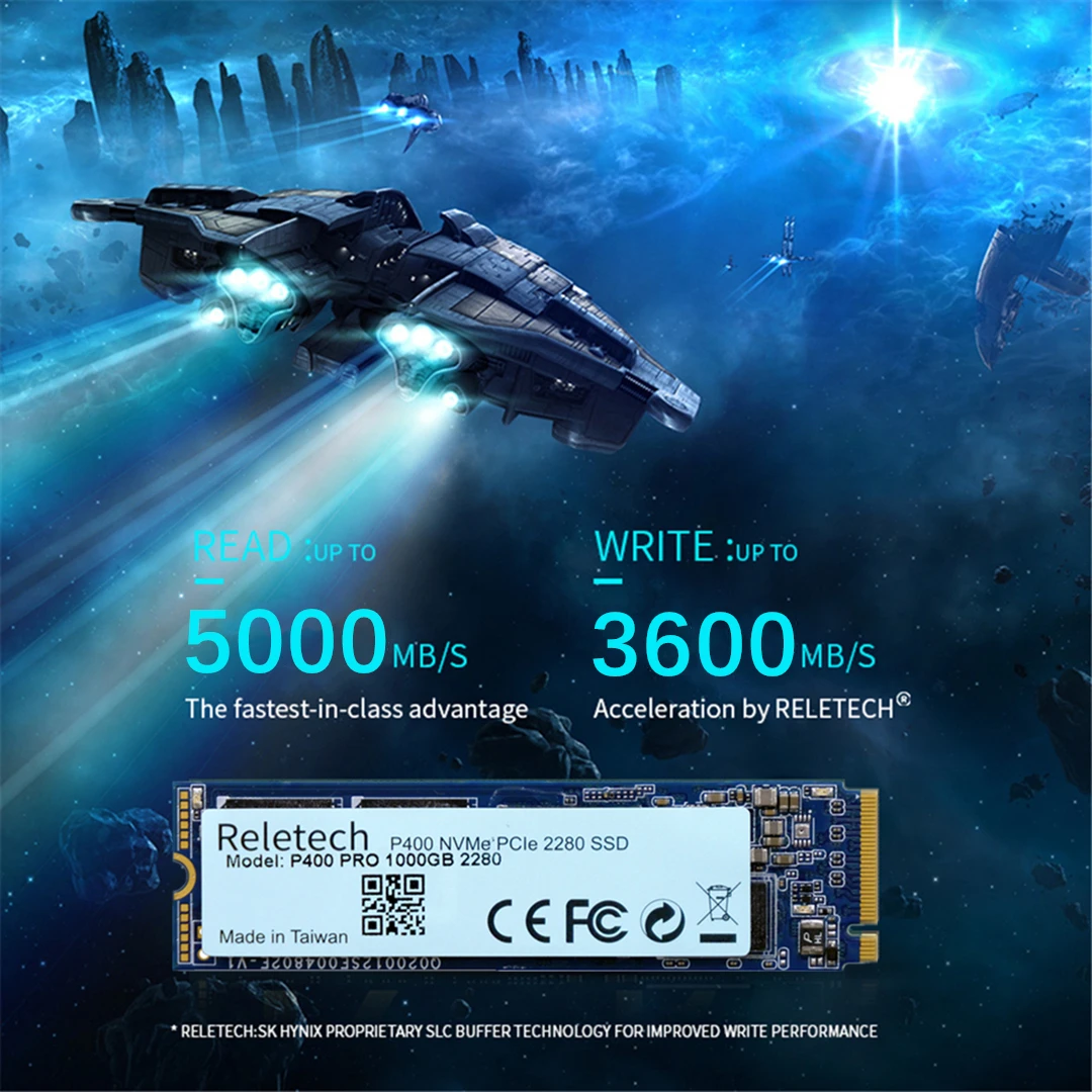 Reletech-M.2 P400 Pro SSD, NVMe, PCIE, 4.0x4,