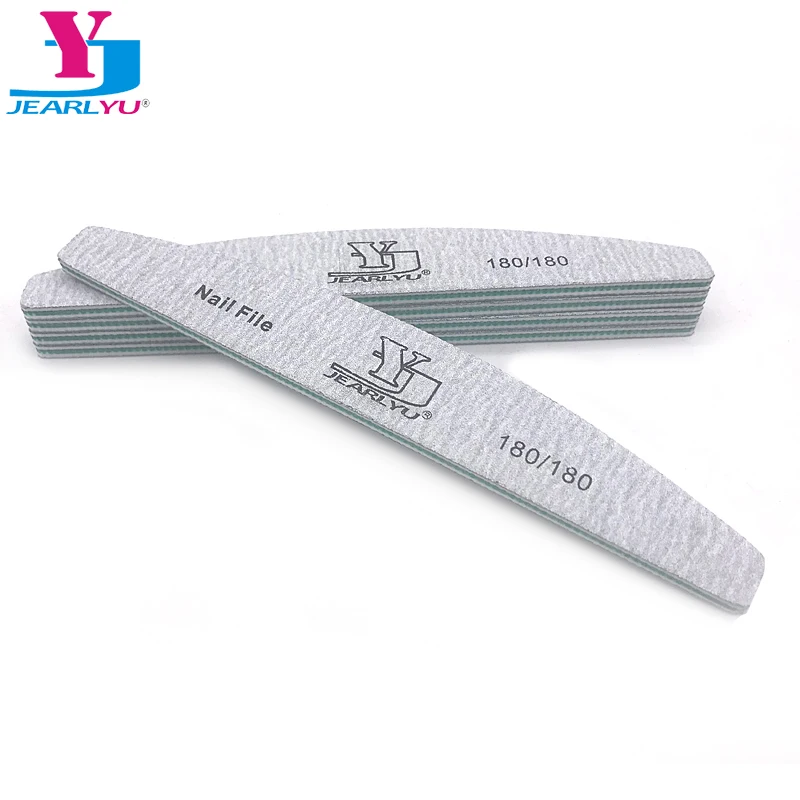 5 Pz/Lotto File Di Buffer Per Unghie Luna Lucidatura 180/180 Double-Sided Grigio Attrezzo Di Bellezza Carta Vetrata A Grana Blocco Professionale Acces