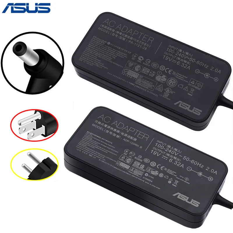 19 в 6.32A 120 Вт 5,5*2,5 мм адаптер питания для ноутбука зарядное устройство со шнуром для ноутбука Asus N750 N500 G50 N53S N55
