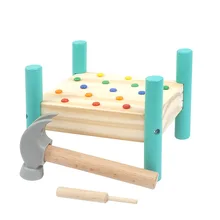 Table à ongles colorée Montessori, boîte à balles en bois pour enfants, apprentissage précoce, frappe, jouets éducatifs de couleur assortie, cadeau