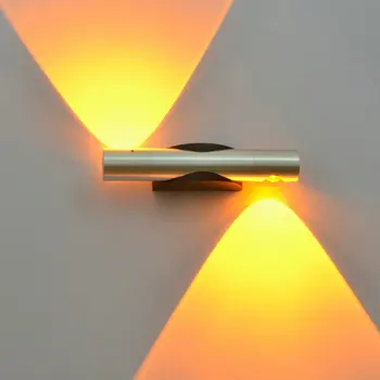 

Double Heads simple led wall light 6W 85V-265V 360 degree rotation many color choices 195*46*35mm