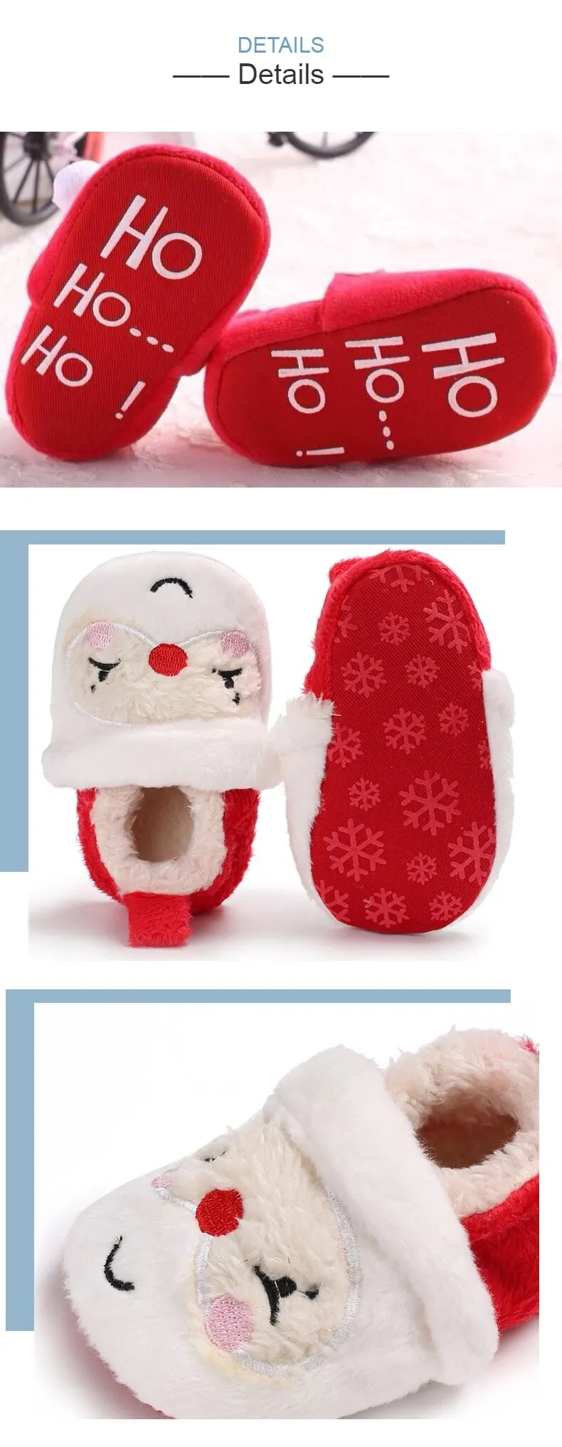 Рождественская Детская обувь; хлопковая Тканевая обувь для малышей с героями мультфильмов; обувь для малышей из хлопчатобумажной ткани без застежки; зимняя обувь для малышей