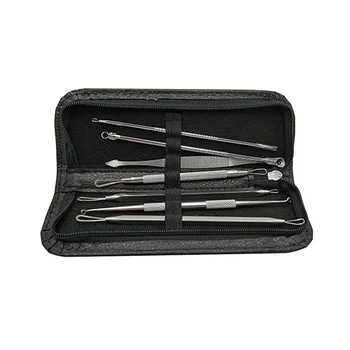 

7PCS/set Stainless Steel Comedone Acne Blackhead Remover Needles Extractor Pimple Blemish Skin Face Care Tools Spoon Kit