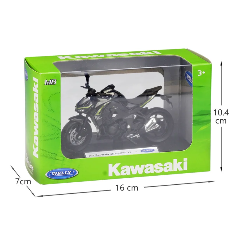 WELLY 1:18 Kawasaki Z 1000 R литая модель мотоцикла из сплава игрушка для детей подарок на день рождения коллекция игрушек