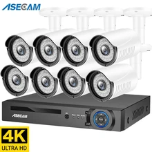 Xmeye-sistema de cámaras de seguridad para exteriores, Kit de videovigilancia 4K de 8MP, H.265, CCTV, POE, NVR, P2P, grabación de vídeo y Audio