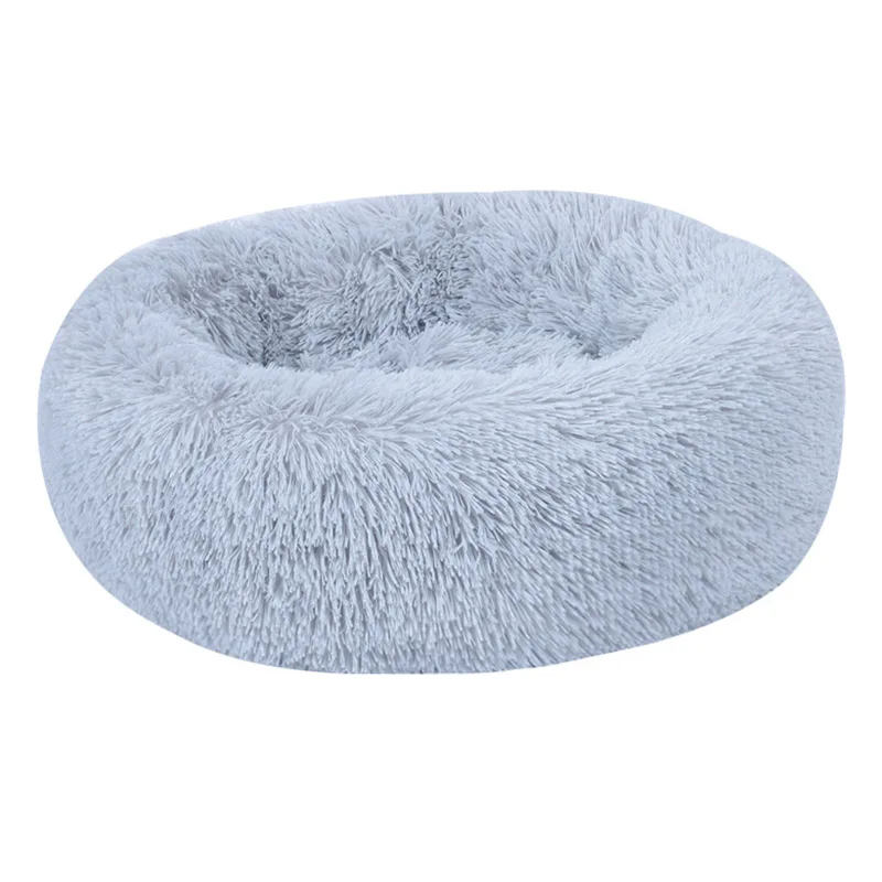 Pet Calming Bed Shag Donut Cuddler Plush Cats Dog Sleeping Mat Winter Comfortable Bed 2019ing