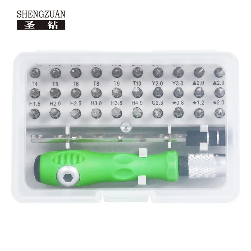32 em 1 conjunto de cacciaviti di precision cacciavite magnetico bit torx hex bit maniglia de riparazione