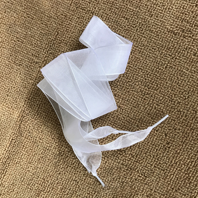 140cm Fashion Organza Ribbon Shoe Laces Sport Shoes Sneakers Bowknot Flat Shoelaces Canvas Bootlaces Strings