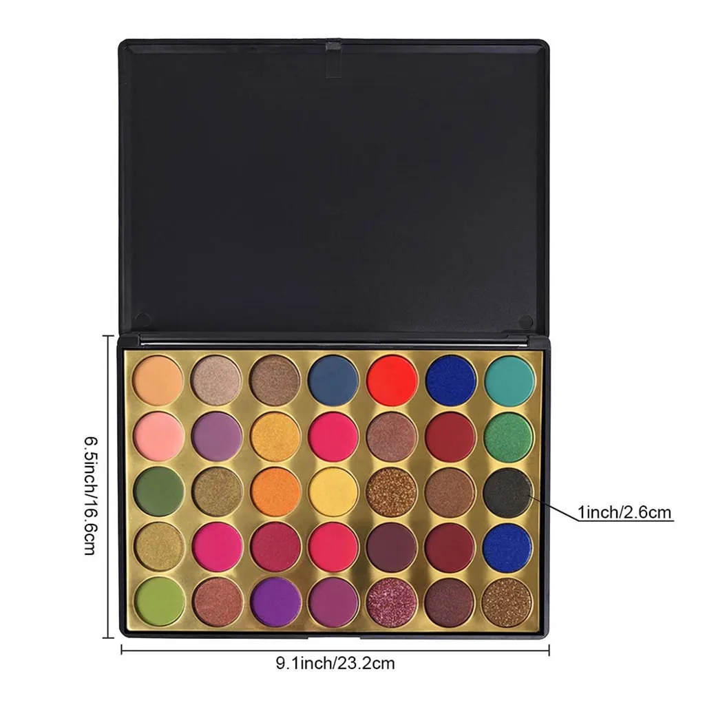 Тени для век 35 цветов Pro Eyeshadow Золотой мульти Светоотражающие мерцающие матовые блестящие тени для век Палитра блестящие тени для век