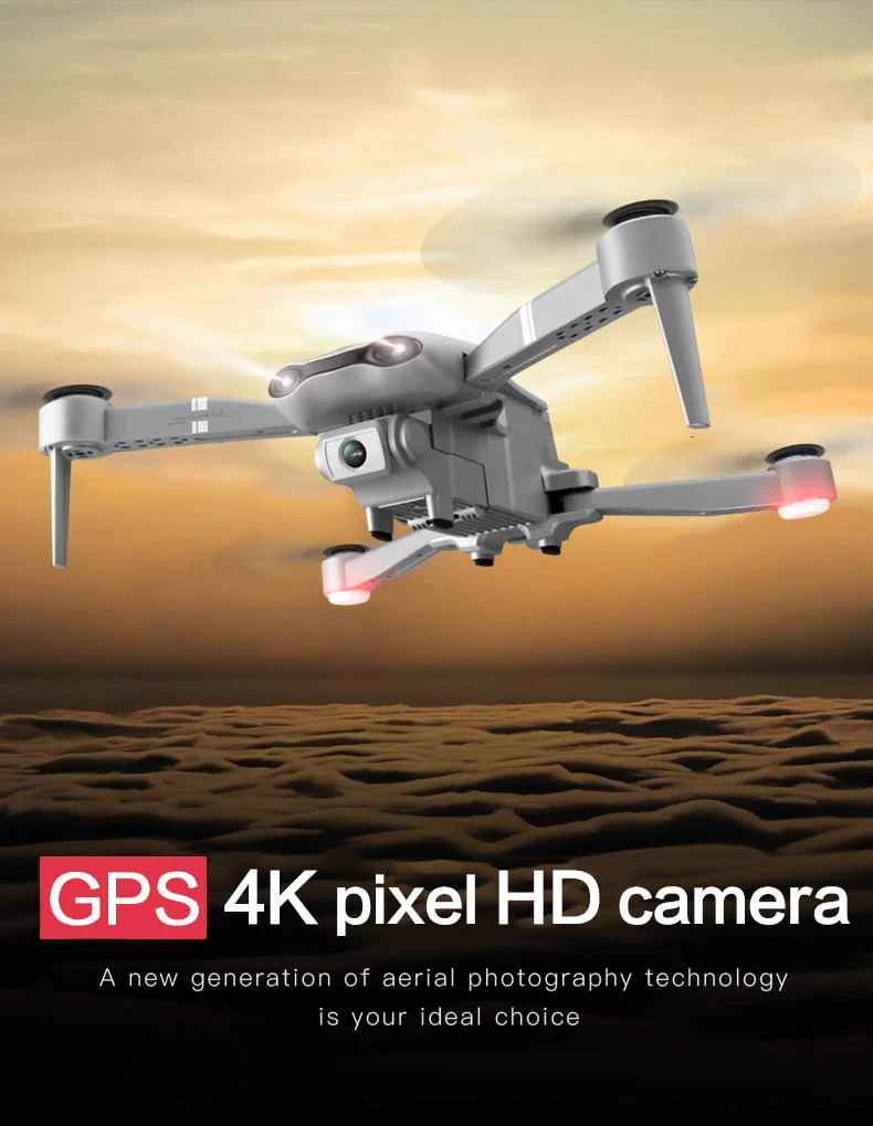 drone GPS 4K 5G WiFi live video FPV 4K/1080P HD Wide Angle Camera Foldable Altitude Hold Durable RC Drone