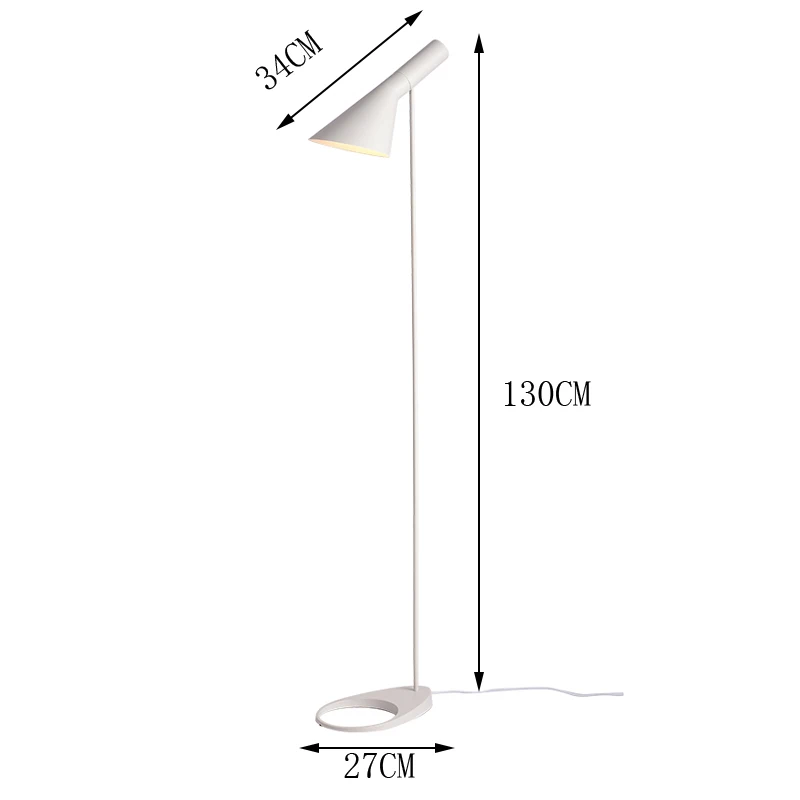 Современный напольный светильник, скандинавский напольный светильник AJ Arne Jacobsen E27, светодиодные напольные лампы для гостиной, торшер, прикроватная лампа для спальни - Цвет абажура: Floor lamp White