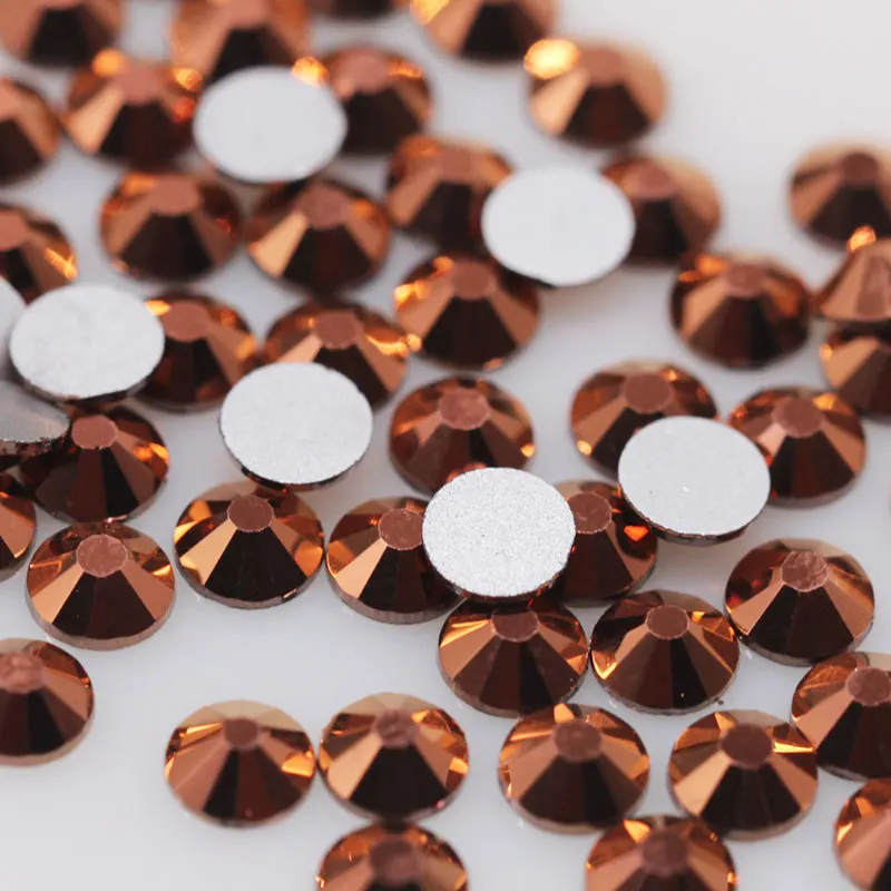 288/1440p Glittering Rose Gold ss3-ss34 Rhinestone Crystal Flatback DIY For Nail Art Deco Non Hot-fix Glue on Craft Garment | Дом и сад