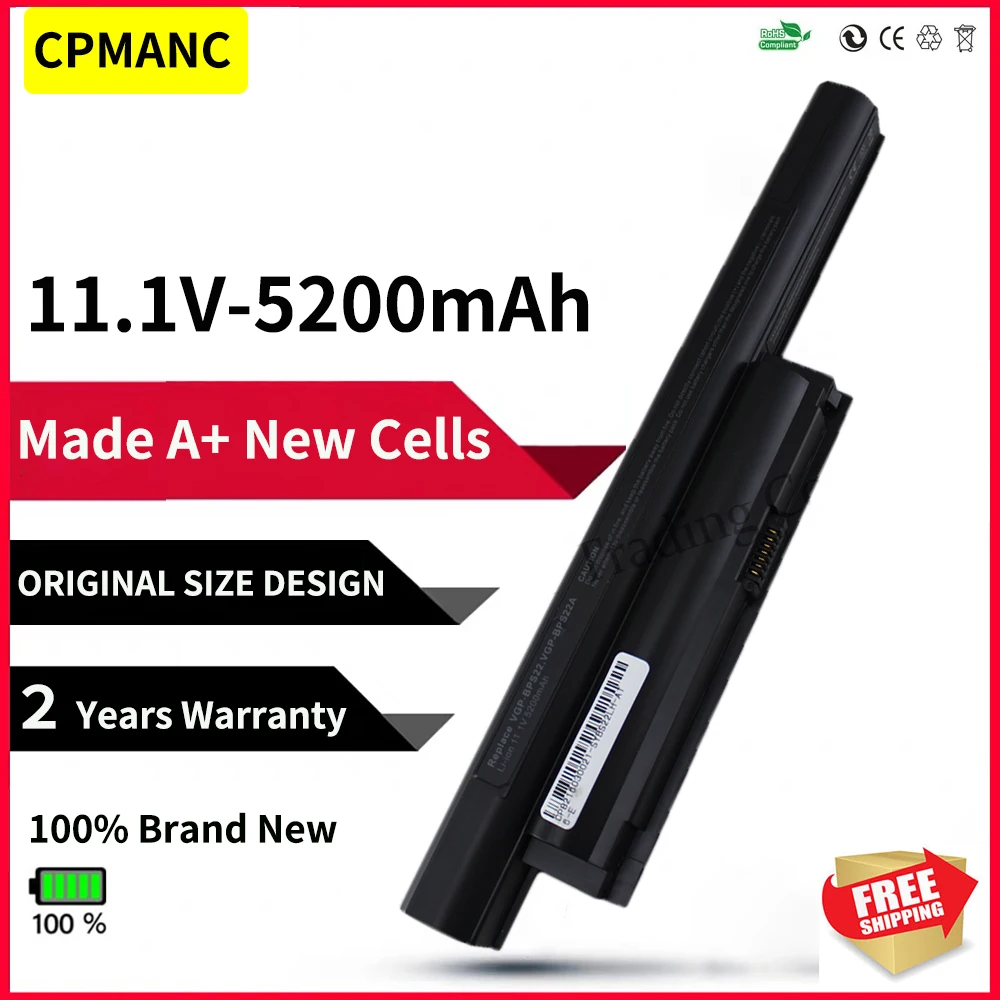 Bateria para Sony Bps22 Cpmanc Vgp-bps22 Vgp-bps22a para Vaio Vpc-e1z1e Vpc-ea1 Ea16e Ea1s Ea45fg b Ea1z1e Ea27ec