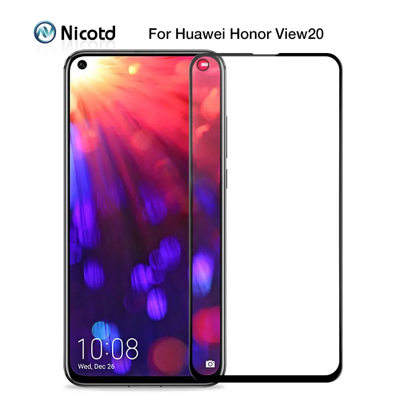 Full Cover Tempered Glass For Huawei Honor View 20 Screen Protector Protective Film PCT-AL10 PCT-TL10 PCT-L29 | Мобильные телефоны