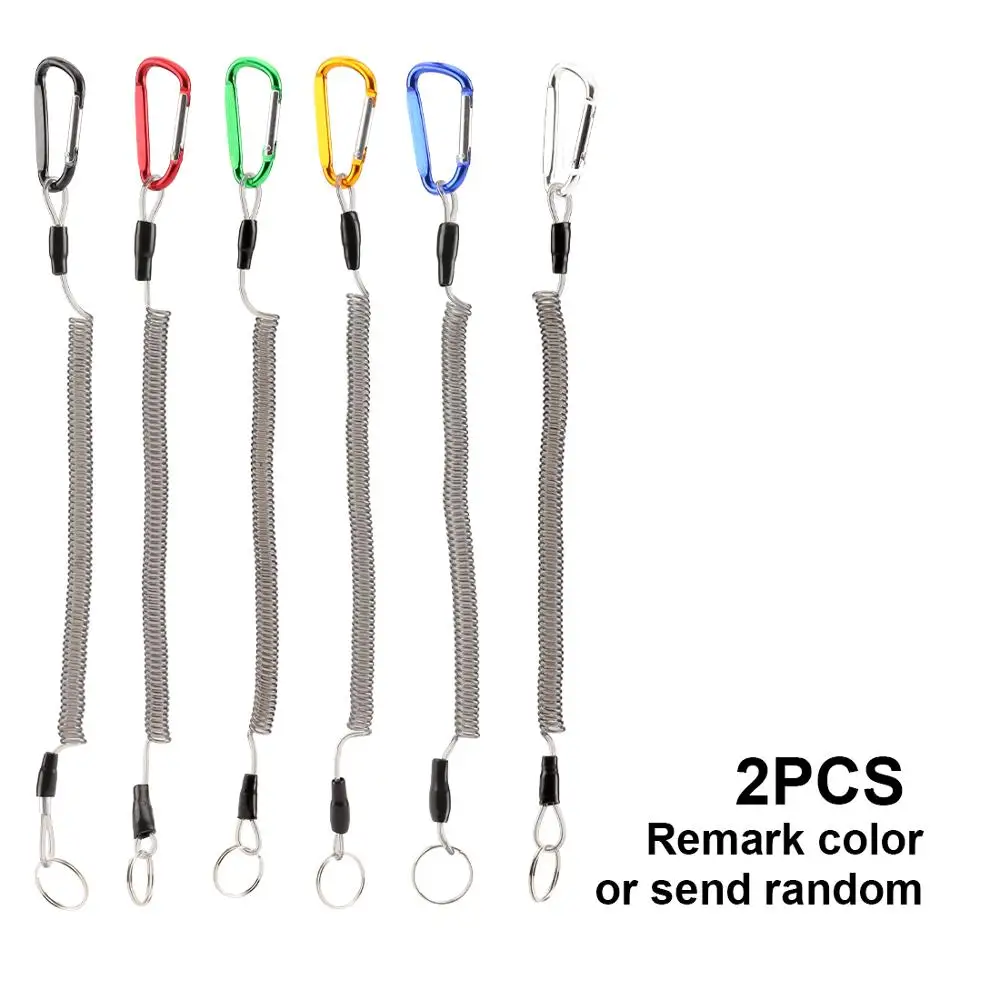 2PCS Random color SeaKnight удерживающие веревки для лодок, рыболовные плоскогубцы, зажим, захват, безопасный замок, гибкая струна, рыболовные инструменты, аксессуары - Цвет: 2PCS Random color