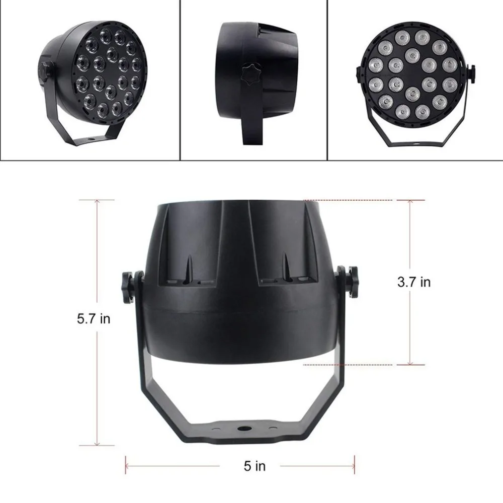 ICOCO 18 Вт Высокая мощность сценический свет RGB 7 режимов DMX управление светодиодный звуковой активированный светодиодный Par огни сценический эффект освещение для вечерние DJ
