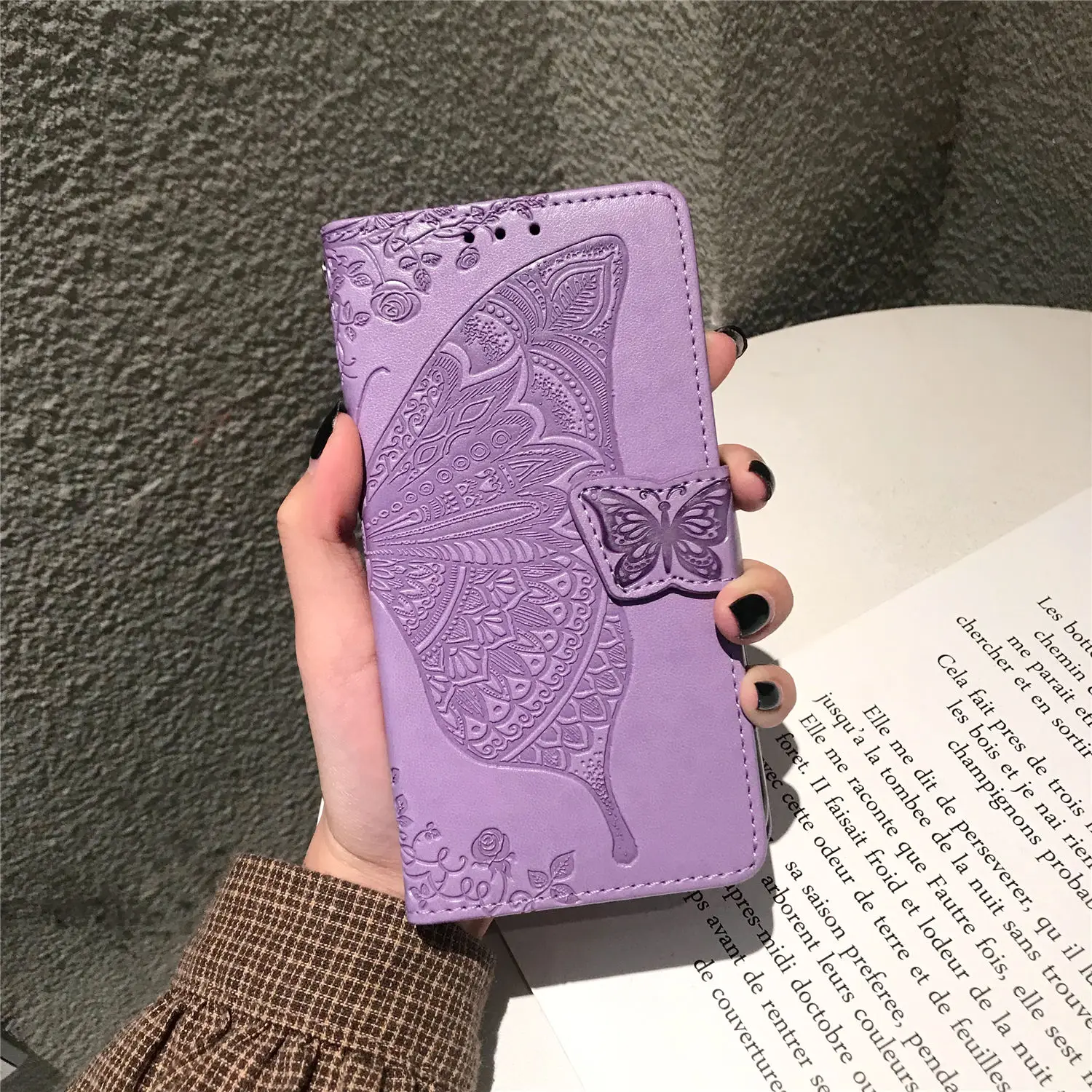 

Butterfly Leather Case For Samsung Galaxy Note 10 Plus Pro 9 8 Flip Book Case On For Galaxi Note10 Plus Note9 Note8 Funda Cases