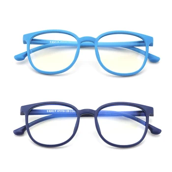 

Kids Blue Light Blocking Glasses Silicone Flexible Square Eyeglasses Frame for Children Best Sale-WT