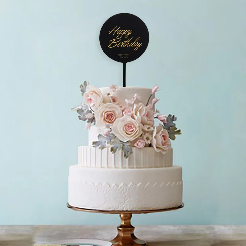 Акриловые топперы для торта с изображением золотого единорога, фламинго, день рождения, кекс, Топпер для детей, день рождения, детский душ, вечерние украшения для торта с изображением единорога
