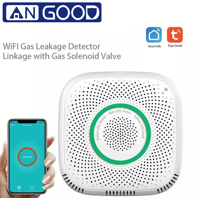 Angwood безопасности умный дом Tuya Wifi беспроводной детектор газа ЕС штекер утечки