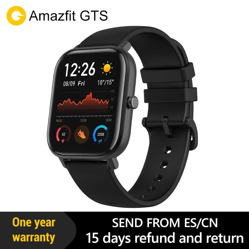 Предпродажа Amazfit GTS Глобальная версия Умные часы SmartWatch GPS Бег Спорт ЧСС 5ATM
