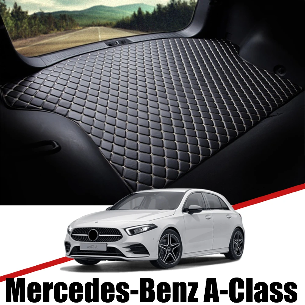 Para mercedes benz a classe 2013 leather 2020 tapete de couro tronco do carro cauda carga forro boot almofada a160 a180 a200 a220 2017 2018 2019