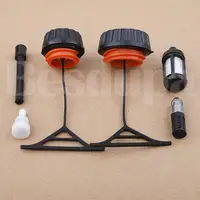 Gas Fuel Cap & Oil Cap For Stihl 020 021 023 024 025 026 028 034 036 038 042 048 AV Super Replace 0000 350 0520, 0000 350 0510 2