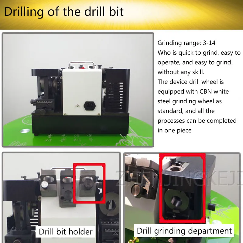 Milling Cutter Grinder Fast Milling Cutter Drill Grinder Tap / Round Nose Knife Compound Sharpener High Efficiency Grinding Tool
