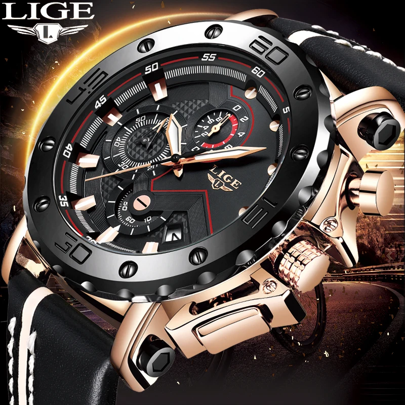 LIGE мужские часы Relojes Hombre 2019 лучший бренд роскошные спортивные кварцевые