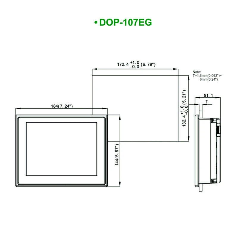 HMI Delta DOP-107EG 7 дюймов сенсорный экран для замены DOP-B05S111/B07E515/B07S515/B07PS515