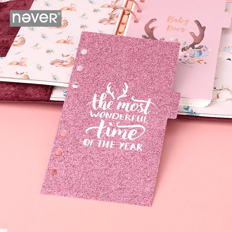 

Never Cute Christmas Series Spiral Notebook Refill A6 Planner Index Dividers Bookmarks School & Office Gift Stationery Supplies