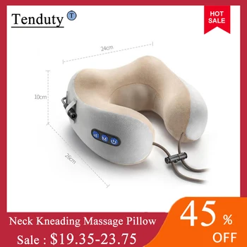 

Neck Massage Pillow Neck Pain Stiffness Relief Kneading Vibration Massage Device Portable Intelligent Car Relaxer Massageador