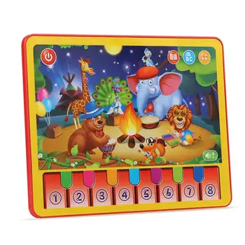 

Simulation Jungle Animal Music Instrument Tablet Sound Touch Sense Piano Education Kids Toy for Children Gift