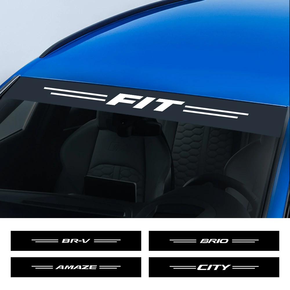 Car Windshield Sticker For Honda Amaze Brio Br V City Crosstour Fit Modulo Mugen Passport Si Stepwgn Stream Wr V Accessories Car Stickers Aliexpress