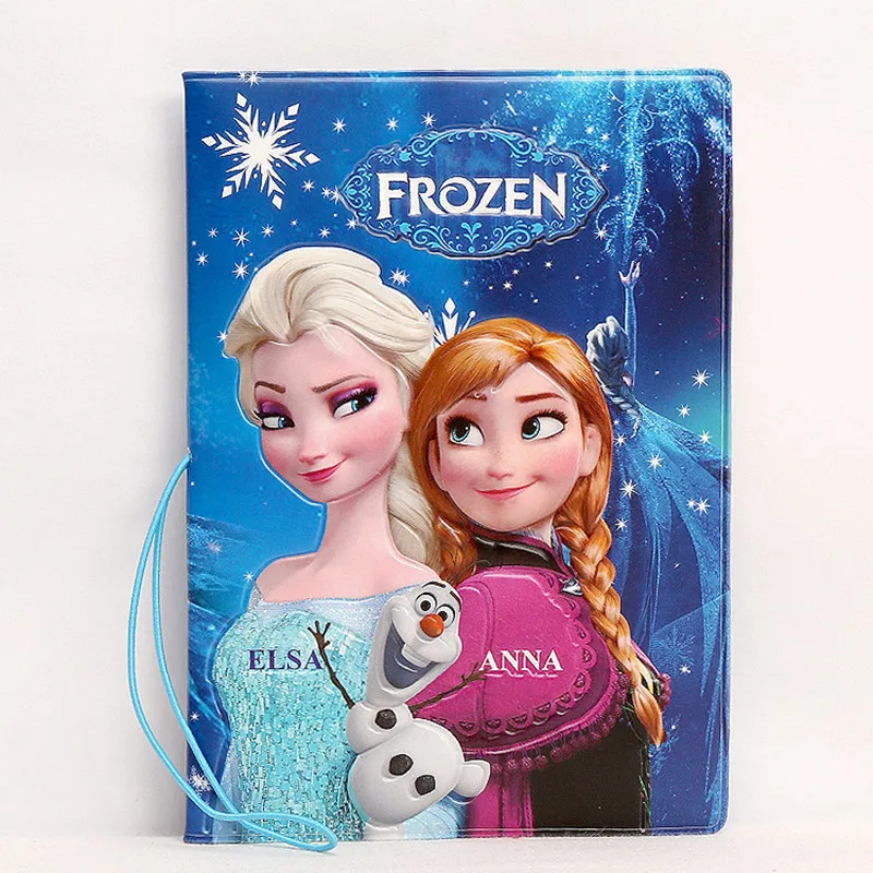Disney Fashion PU Passport Cover Frozen 2 Elsa Mickey Winnie Cartoon Print Girls Boys ID Card Holder Travel Ticket Passport Case