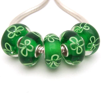 

JGWGT 2357 5X 100% Authenticity S925 Sterling Silver Beads Murano Glass beads Fit European Charms Bracelet diy jewelry Lampwork