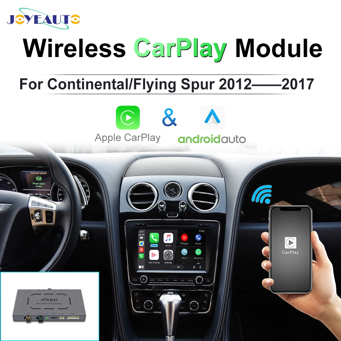 Joyeauto Wireless Apple Carplay Interfaccia Per Bentley Flying Spur Continental 2012-2017 Android Auto Mirror-Link Car Play Ios16