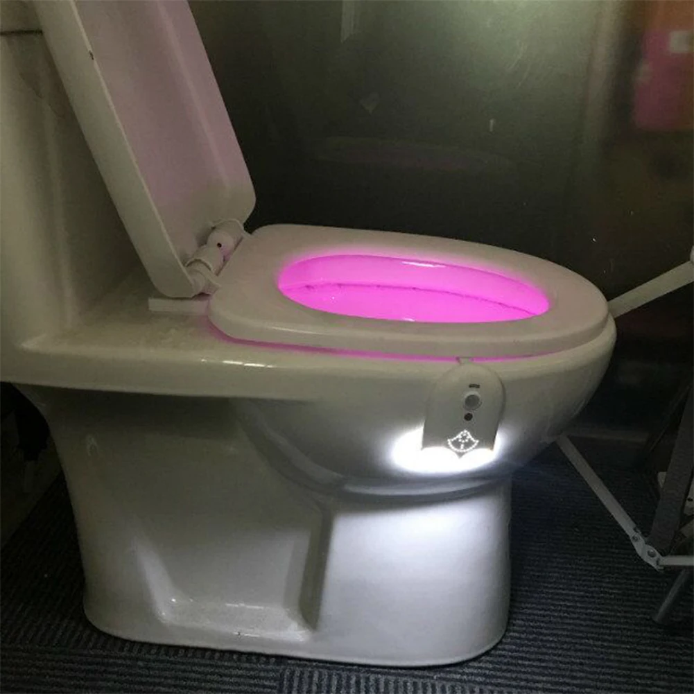 night stand lamps 16 Colors Smart PIR Motion Sensor Toilet Seat Night Light Rechargeable For Toilet Bowl LED Luminaria Lamp WC Toilet Light holiday nights of lights