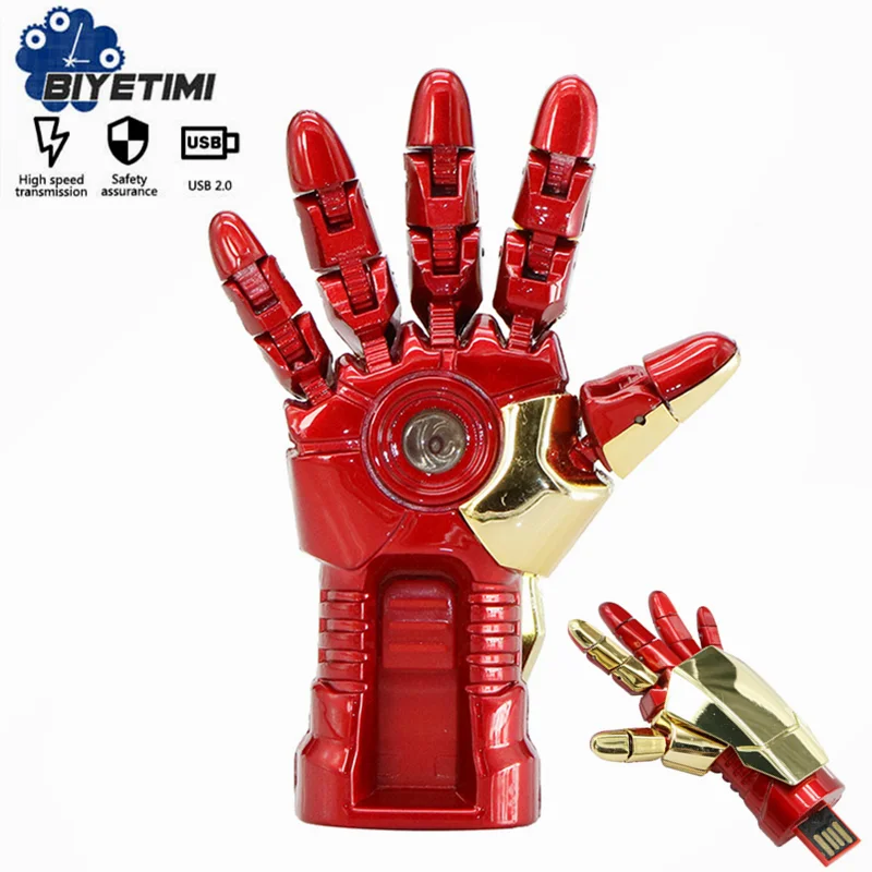 Biyetimi Legal Mão Robótica Usb Flash Drive 128gb Pen Drive 4gb 8gb 16gb 32gb Pendrive 64gb Memory Stick Disco de u à Prova d Água